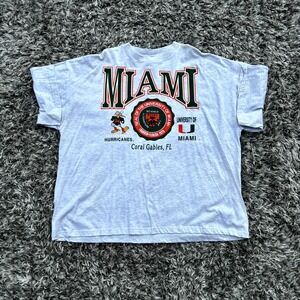 Vintage UNIVERSITY OF MIAMI HURRICANES T-Shirt 4XL NWT